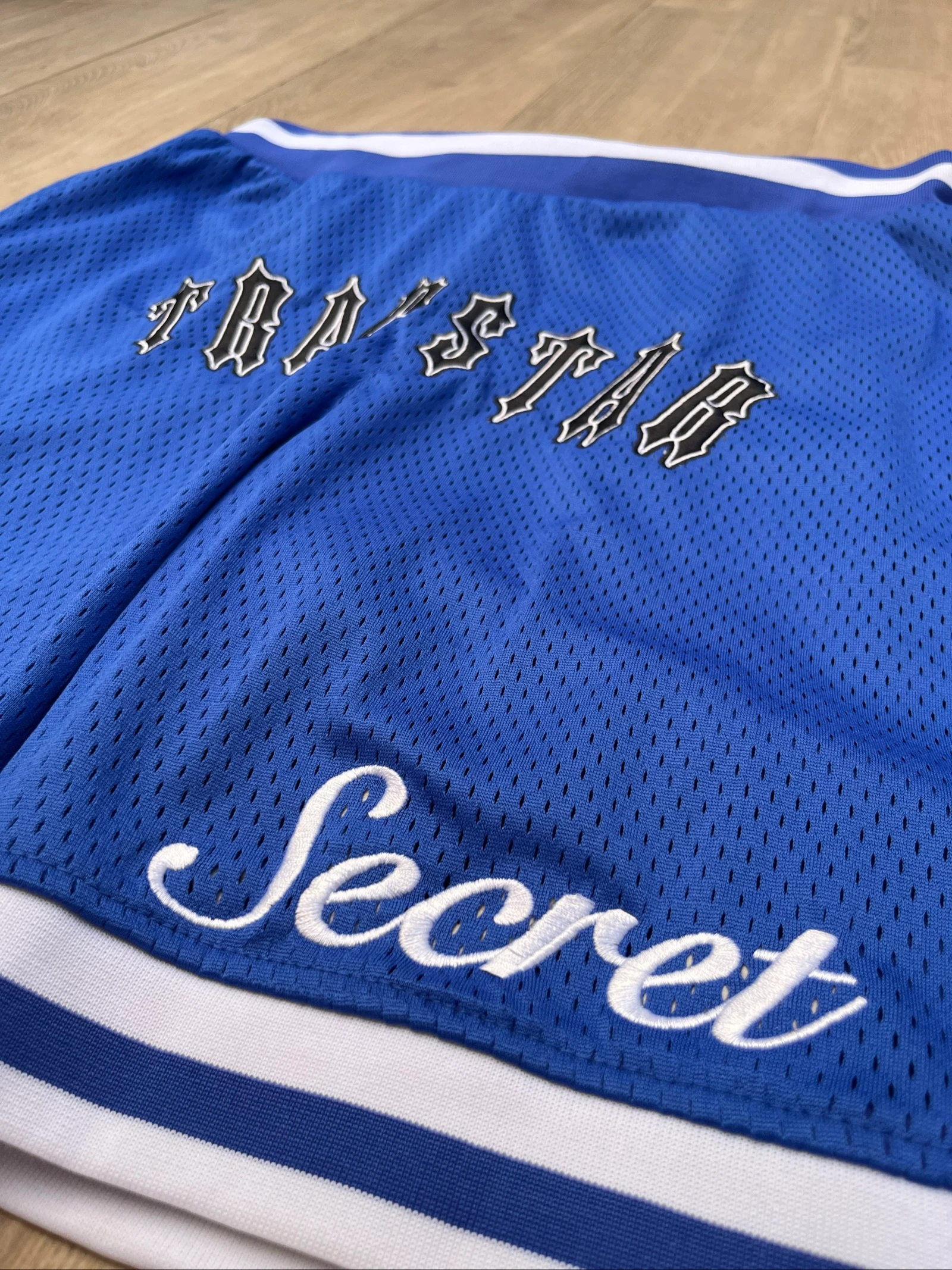 Trapstar broek | Mesh basketbal shorts | Blauw | Maat L – photo 4